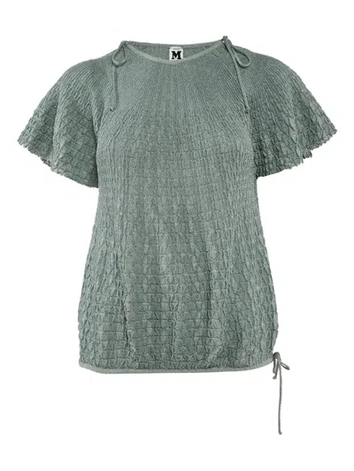 Pre-owned Missoni Lurex Knit Top In Green