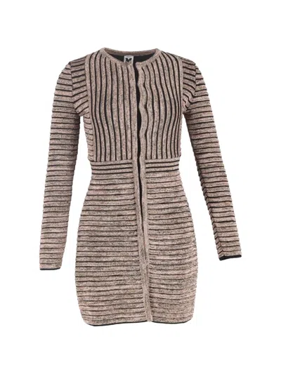 Pre-owned Missoni Lurex Knitted Mini Dress In Pink