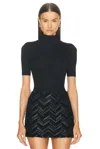 Missoni Lurex Roll Neck Top In Black