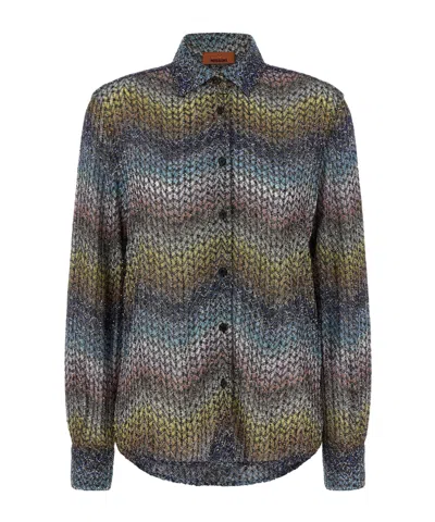 Missoni Metallic-finish Shirt In Multi