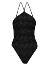 Missoni Zigzag Pattern One Piece Swimsuit In 黑色
