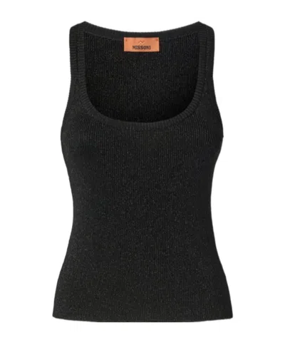 Missoni Lurex Tank Top In Black