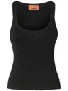 Missoni Metallic-threading Scoop-neck Tank Top In Black