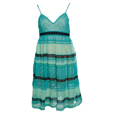 Pre-owned Missoni M, Green Sleeveless Strap Dress