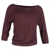 Missoni M  Boat Neck Top In Burgundy Cotton In Red