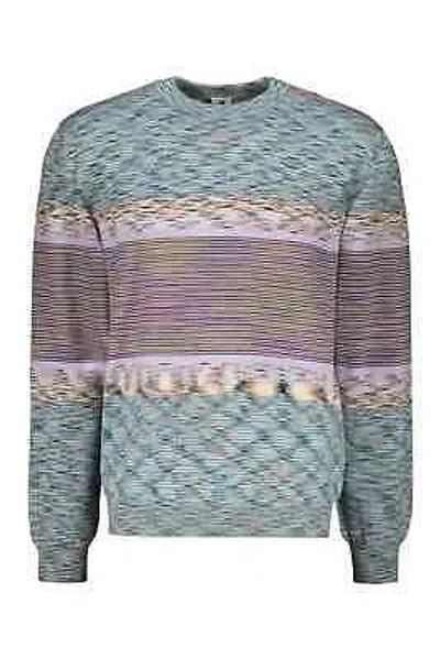 Pre-owned Missoni M  Crew-neck Wool Sweater In Blue