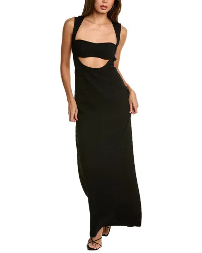 Missoni M  Jacquard Wool Maxi Dress In Black