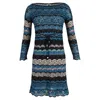 Missoni M  Knee-length Knit Dress In Blue Cotton In Multi