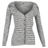 Missoni M  Knitted Buttoned Cardigan In Black And White Cotton In Multi