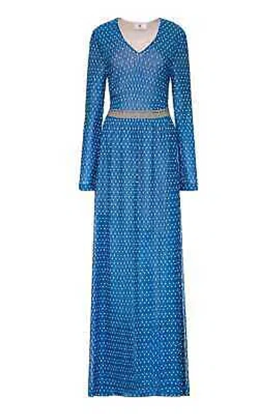 Pre-owned Missoni M  Knitted Long Dress In Blue