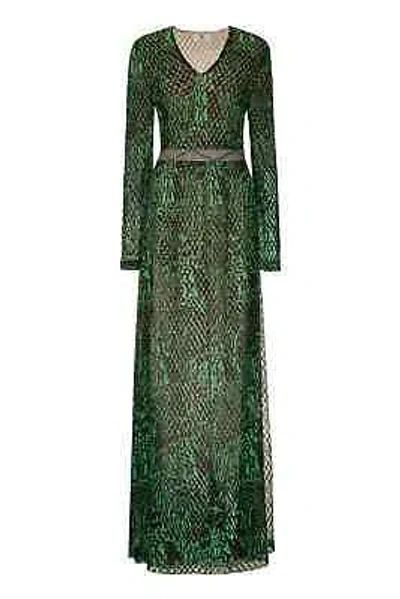 Pre-owned Missoni M  Knitted Long Dress In Green