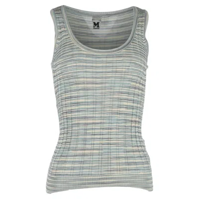 Missoni M  Knitted Tank Top In Multicolor Cotton