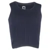 Missoni M  Knitted Tank Tops In Navy Blue Cotton In Blue