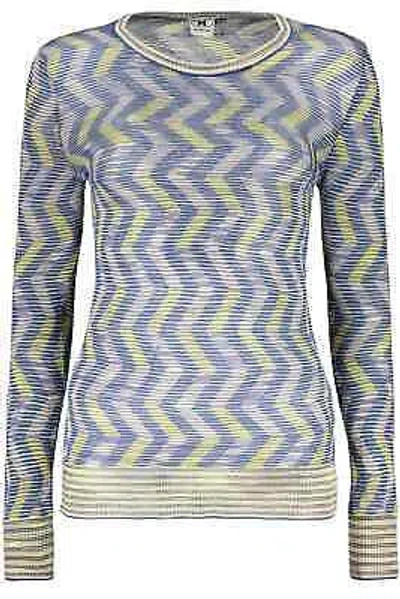 Pre-owned Missoni M  Long Sleeve Crew-neck Sweater In Blue