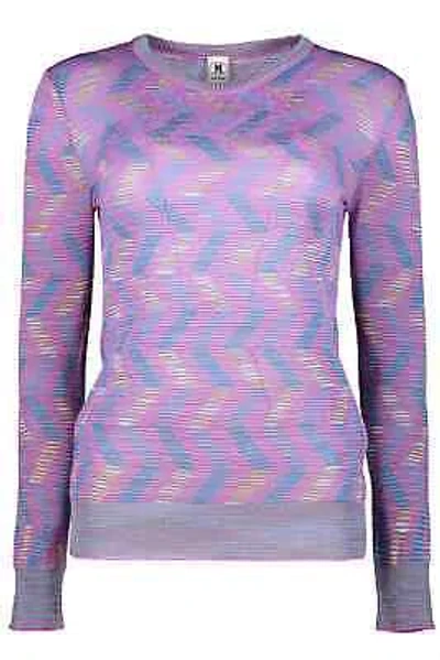 Pre-owned Missoni M  Long Sleeve Crew-neck Sweater In Purple