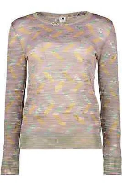 Pre-owned Missoni M  Long Sleeve Crew-neck Sweater In Purple