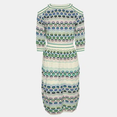 Missoni M  Multicolor Knit Cut Out Shoulder Dress
