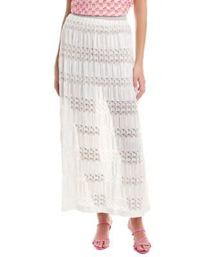 Pre-owned Missoni M  Openwork Knit Maxi Skirt Women's In White