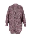 Missoni M  Oversized Metallic Knitted Cardigan In Multicolor Viscose