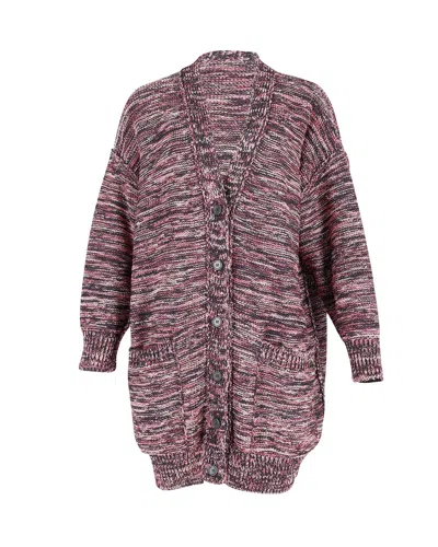 Missoni M  Oversized Metallic Knitted Cardigan In Multicolor Viscose In Blue