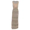 Missoni M  Patterned Maxi Dress Gown In Brown Viscose