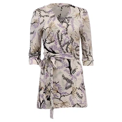 Missoni M  Printed Jersey Wrap Dress In Multicolor Silk In White