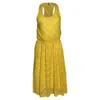 Missoni M  Sleeveless Dress In Yellow Polyester In Yellow