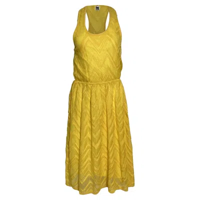 Missoni M  Sleeveless Dress In Yellow Polyester