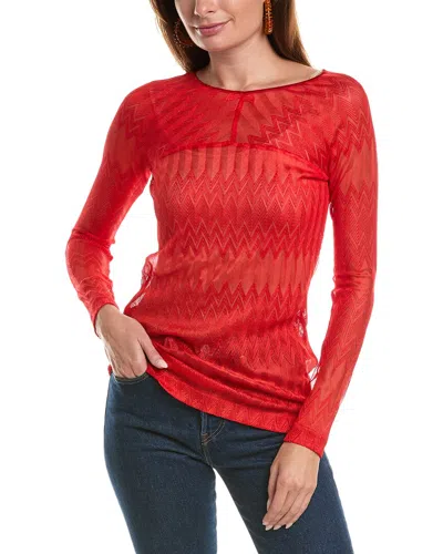 Missoni Knitted T-shirt In Red