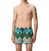 Missoni Macro Zigzag Print Swim Shorts In Green Multi In Multi