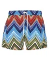 Missoni Zigzag Pattern Swimsuit Featuring Practical Pockets In Blue