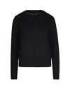 Missoni Long-sleeved Crew Neck Sweater With Chevron Knit Pattern In Black