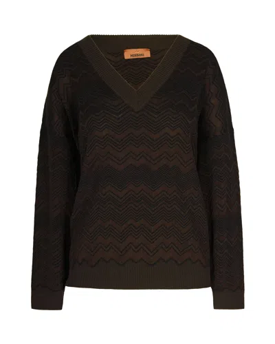 Missoni Maglia Oversize In Chevron Marrone