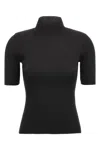 Missoni Short-sleeved Turtleneck In Glitter-effect Viscose In Animal Print