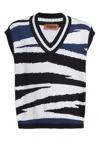 Missoni Knitwear With V-neckline And Striped Pattern In Sm8mj