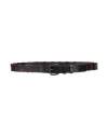 Missoni Man Belt Dark Brown Size 39.5 Cow Leather