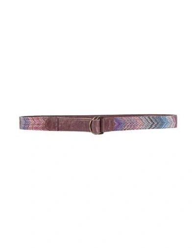 Missoni Man Belt Purple Size 39.5 Textile Fibers