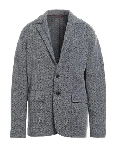 Missoni Man Blazer Slate Blue Size 42 Wool In Gray