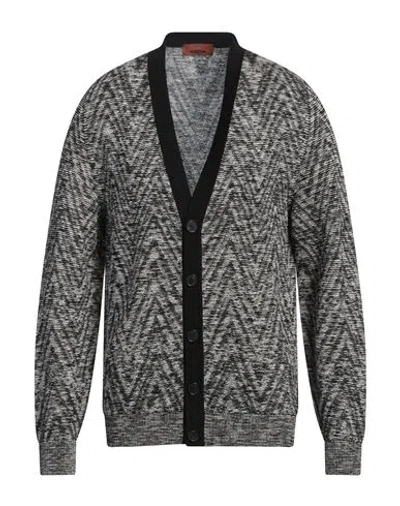 Missoni Man Cardigan Black Size Xl Wool