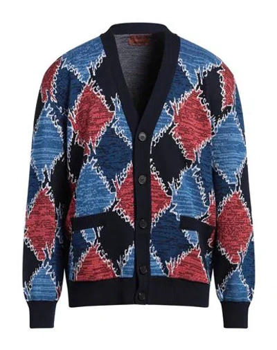 Missoni Man Cardigan Blue Size 42 Cotton