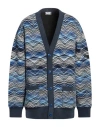 Missoni Man Cardigan Blue Size M Polyester, Wool, Cotton In Blue