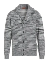 Missoni Man Cardigan Grey Size 46 Cashmere In Gray