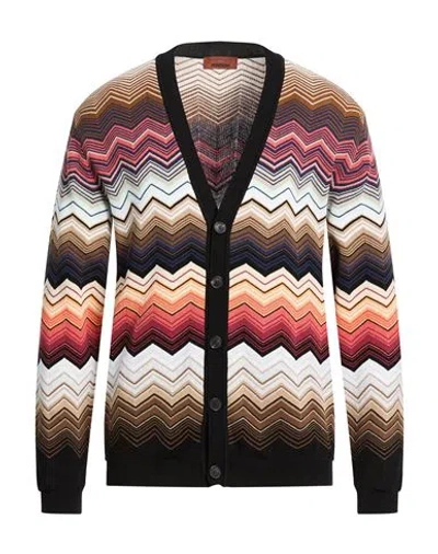 Missoni Man Cardigan Khaki Size 46 Cotton In Multi