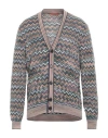 Missoni Man Cardigan Orange Size Xl Cotton, Cashmere, Silk In Multi