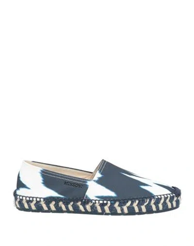Missoni Man Espadrilles Midnight Blue Size 7 Textile Fibers