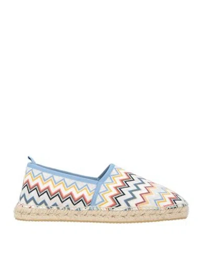 Missoni Man Espadrilles White Size 9 Textile Fibers In Multi