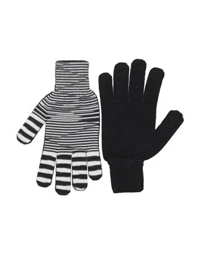Missoni Man Gloves Black Size Onesize Wool, Acrylic
