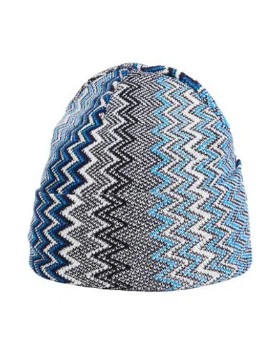 Missoni Man Hat Azure Size Onesize Wool, Acrylic In Blue