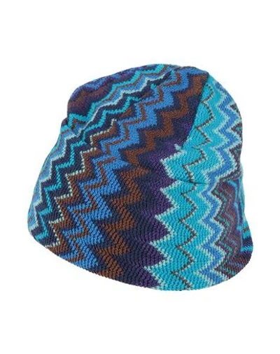 Missoni Man Hat Azure Size Onesize Wool In Blue