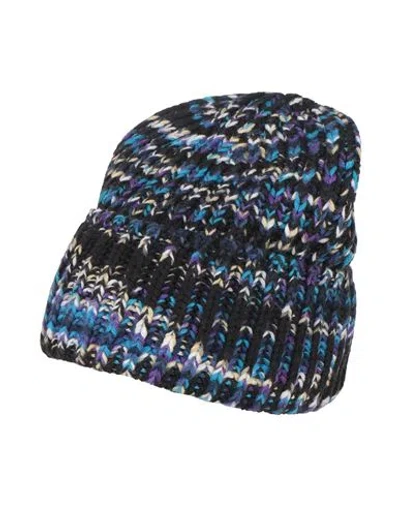 Missoni Man Hat Black Size Onesize Wool In Blue